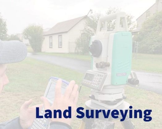 land surveying header, using surveying equipment, property boundary surveys
